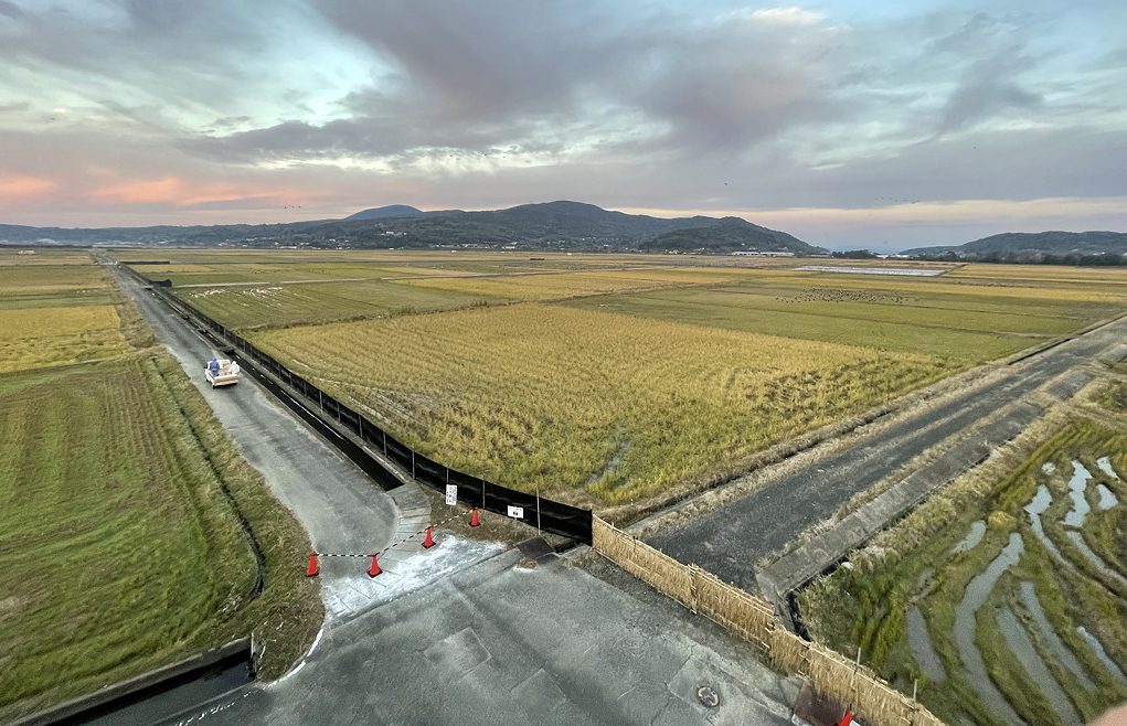 The view across Nish Kantaku from the rooftop of the Izumi Crane Observation Centre © Mark Brazil